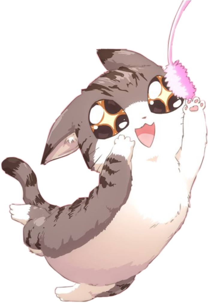 Cute Anime Cat PNG