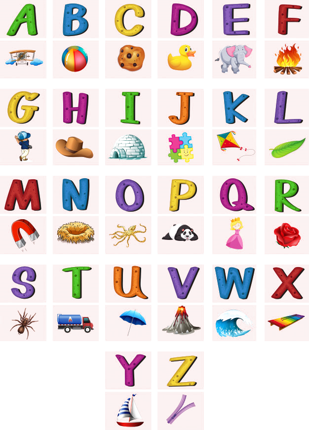 A To Z Alphabets PNG High-Quality Image