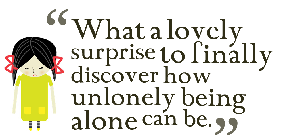 Alone Quotes PNG Image with Transparent Background