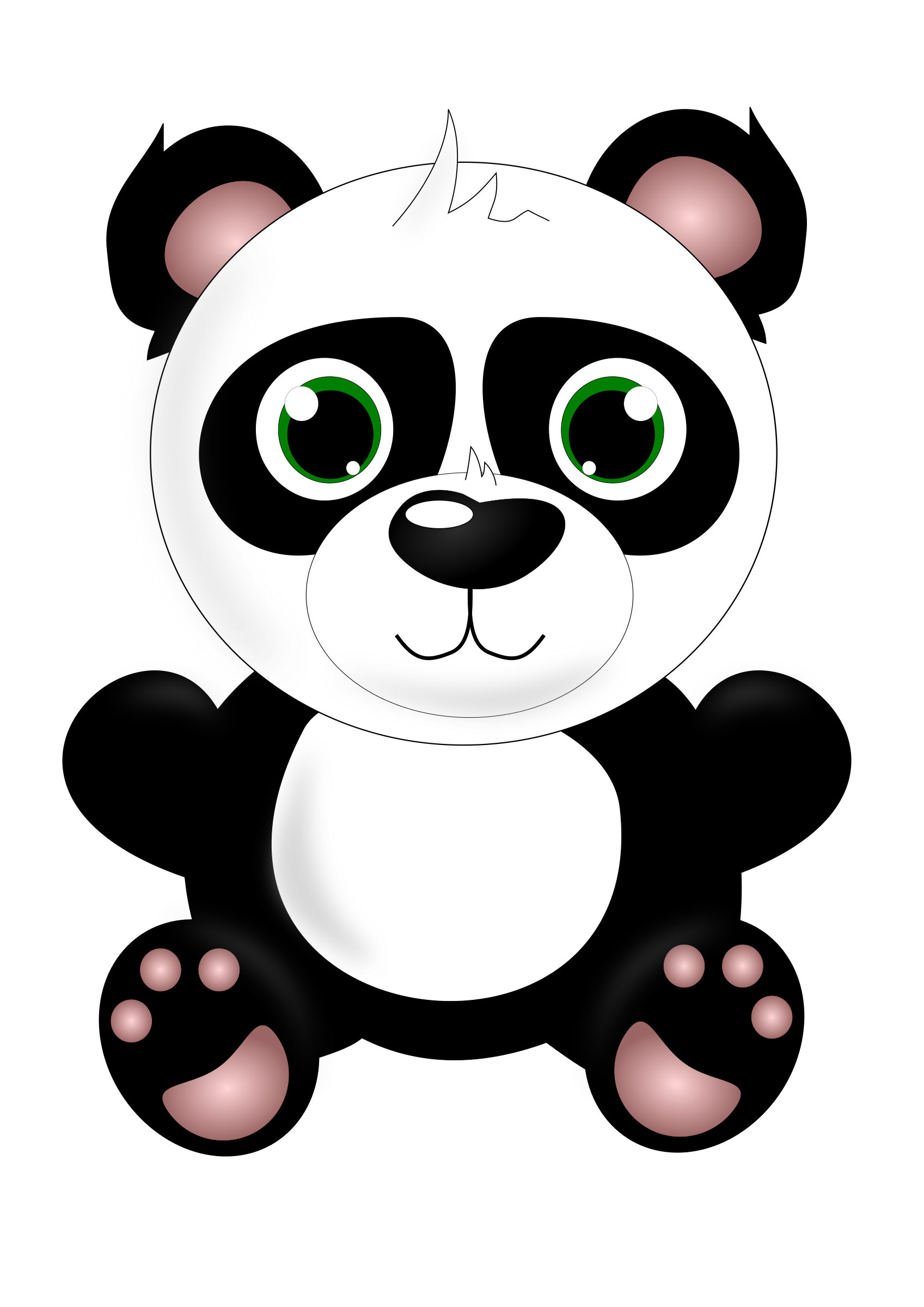 Priorità bassa dellimmagine del PNG del panda del bambino