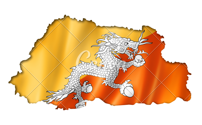 Bhutan flag PNG unduh Gambar