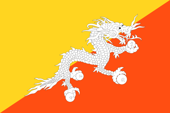 Bhutan flag PNG Gambar berkualitas tinggi