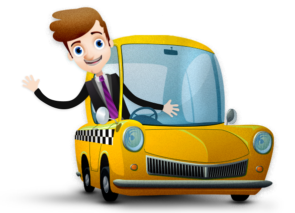 Conductor de taxi gratis PNG Imagen