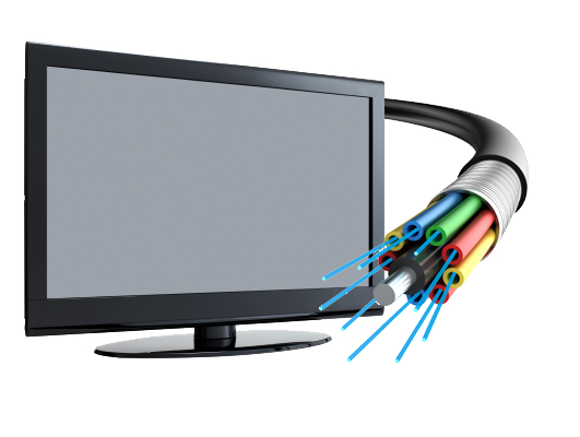 Image de téléchargement de la télévision par câble