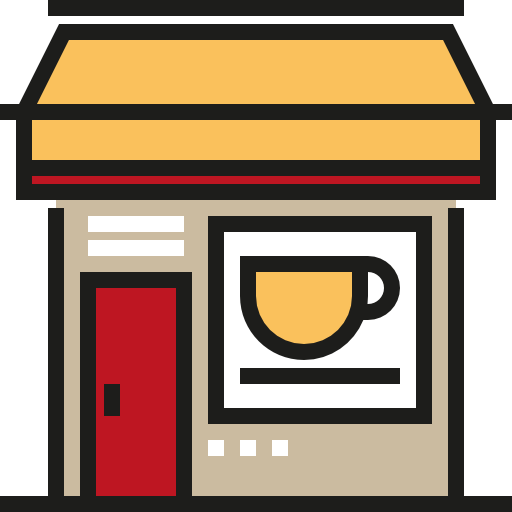 Cafe Shop PNG Прозрачное изображение