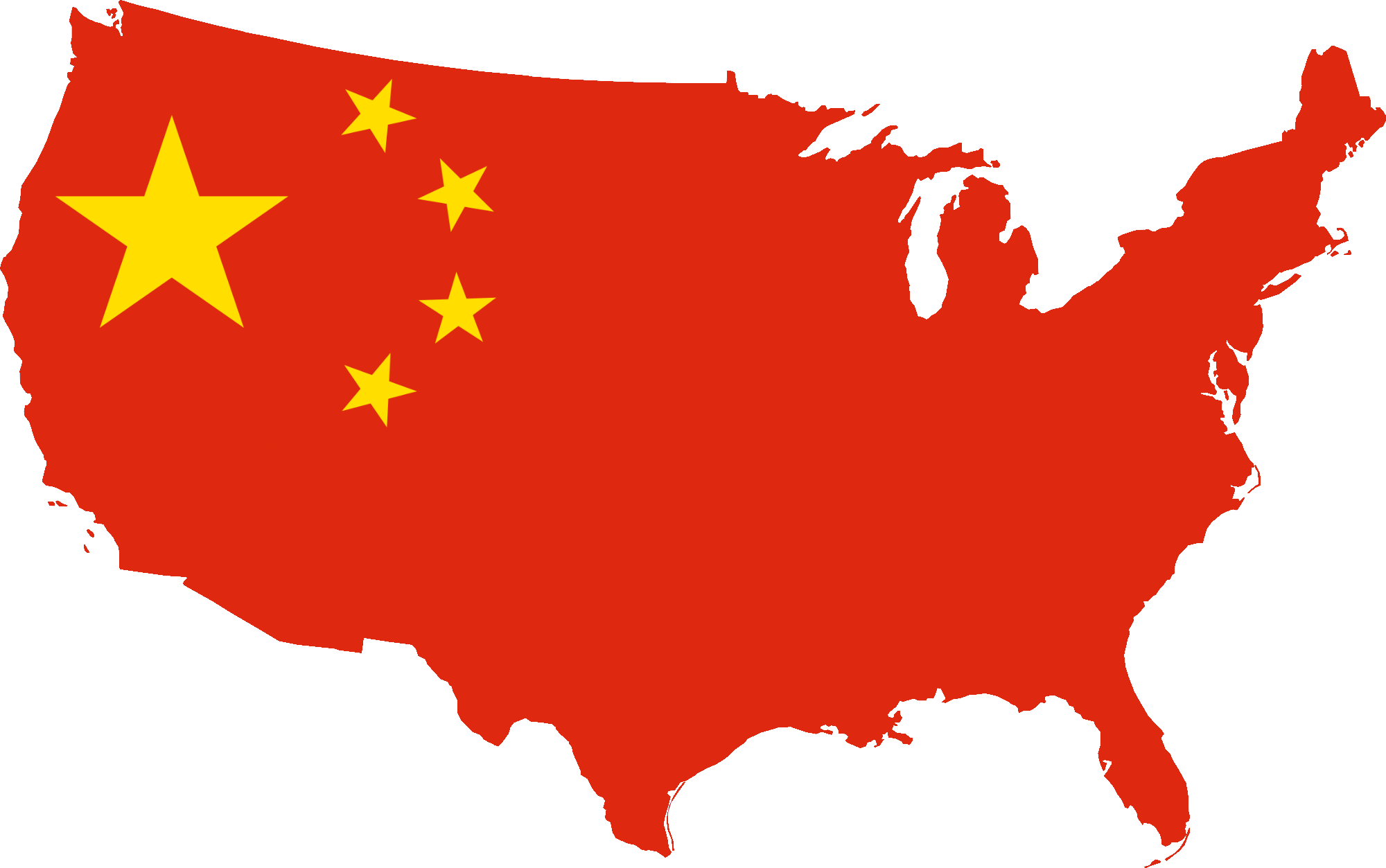 Immagine Trasparente della bandiera della Bandiera della Cina