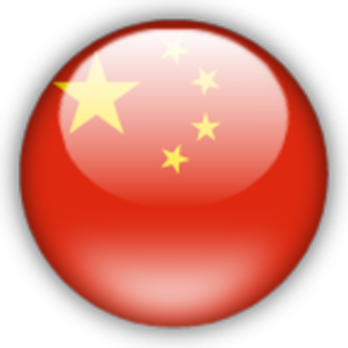 Immagine Trasparente della bandiera della Cina