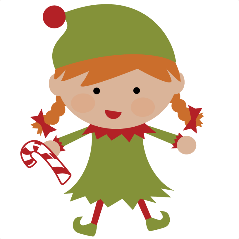 Christmas Elf At Work PNG Photo