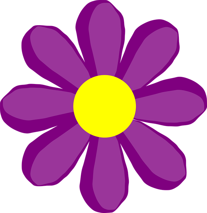 Daisy Purple PNG Download Grátis