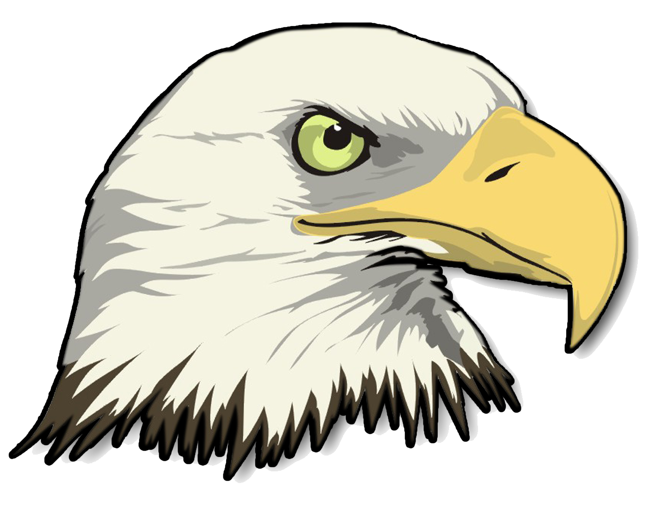 Imagem transparente da cabeça da águia
