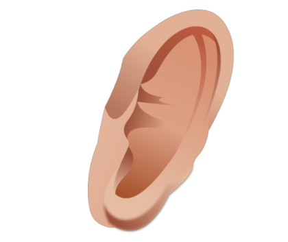 Imagem transparente de orelha