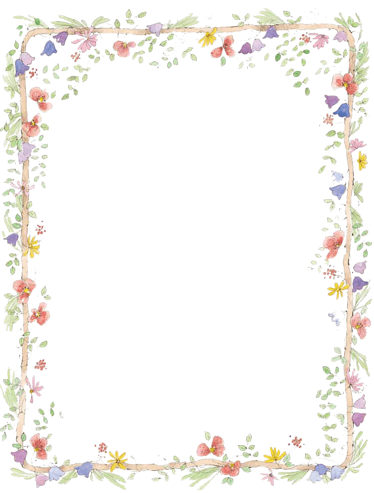 Flower Frame PNG Transparent Image