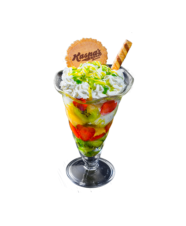 Fruit Salad With Ice Cream Free PNG Image