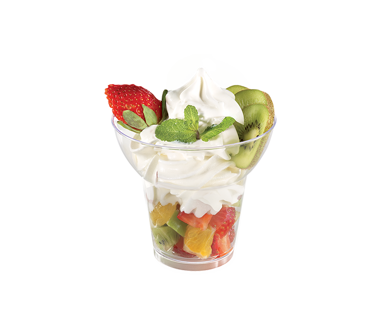 Salade de fruits avec crème glacée PNG Télécharger limage