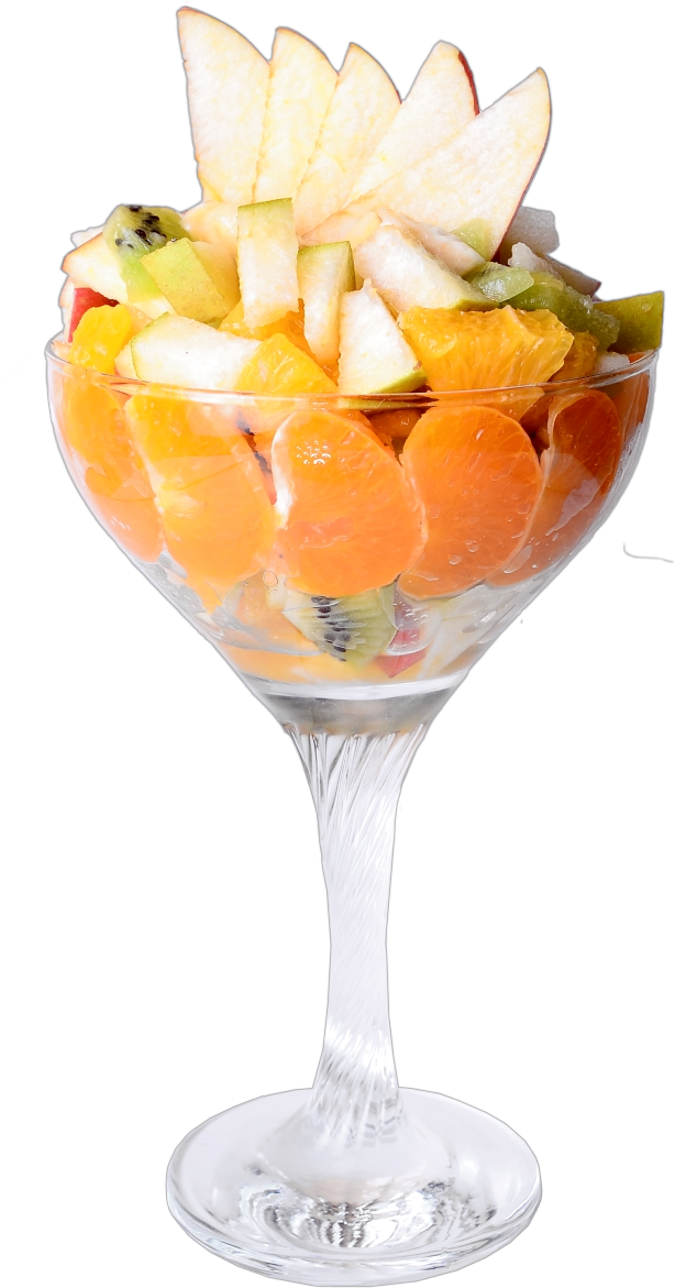 Fruit Salad With Ice Cream PNG High-Quality Image