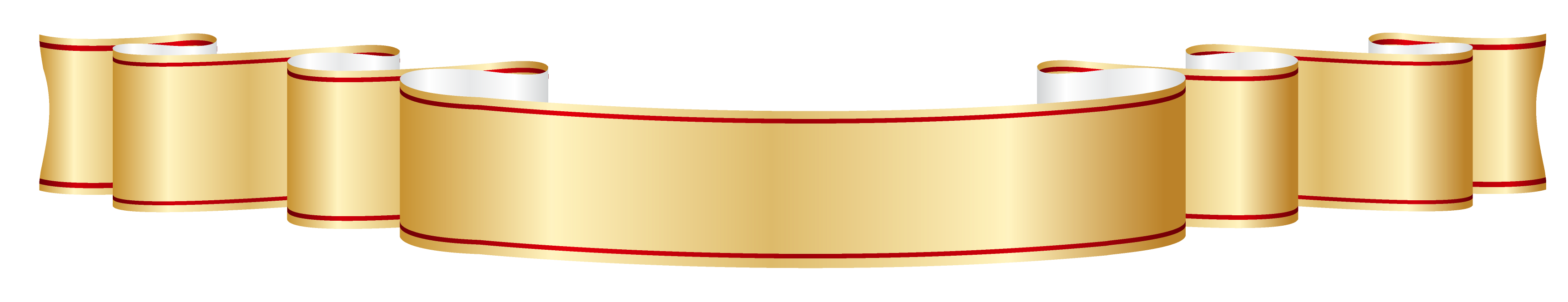 Gold Ribbon PNG Image with Transparent Background
