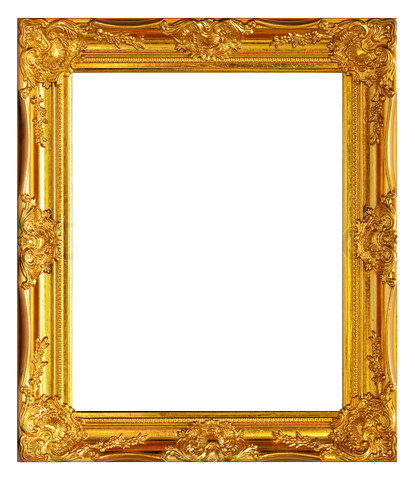 Goldenes Rahmen freies PNG-Bild