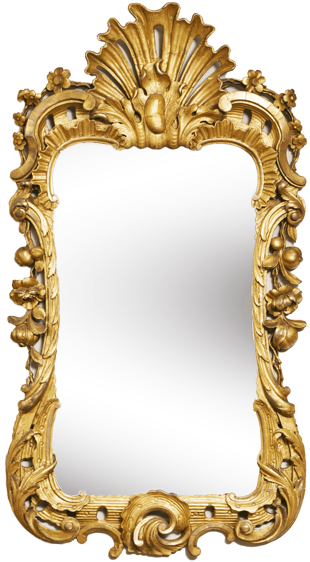 Golden Mirror Frame PNG High-Quality Image