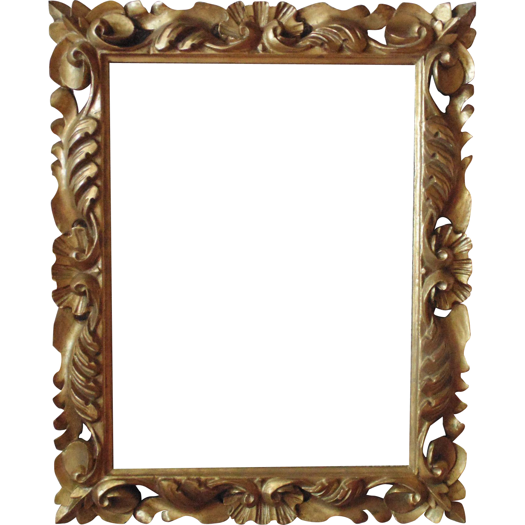 Golden Mirror Frame PNG Picture