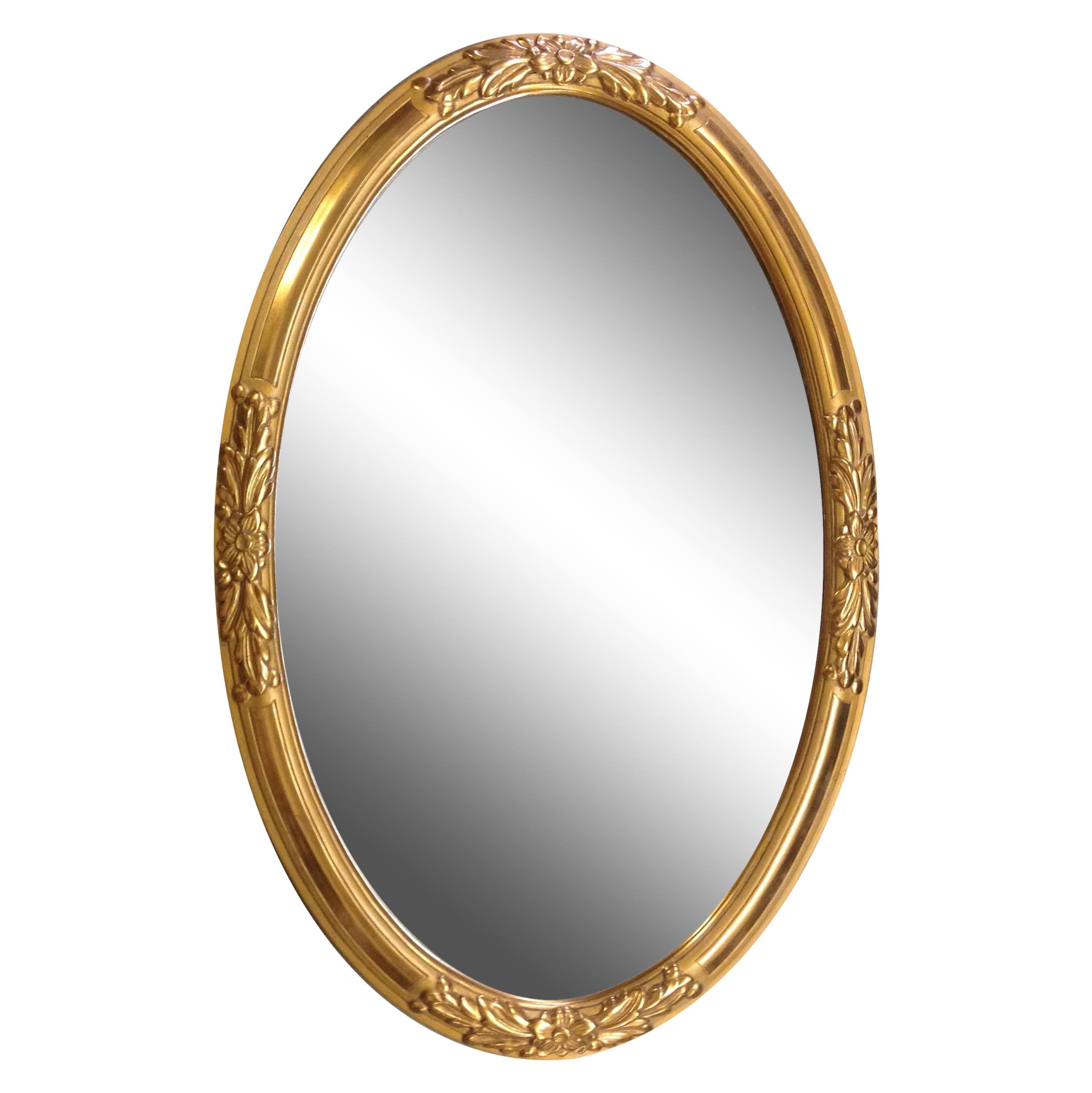 Bingkai cermin emas Gambar Transparan