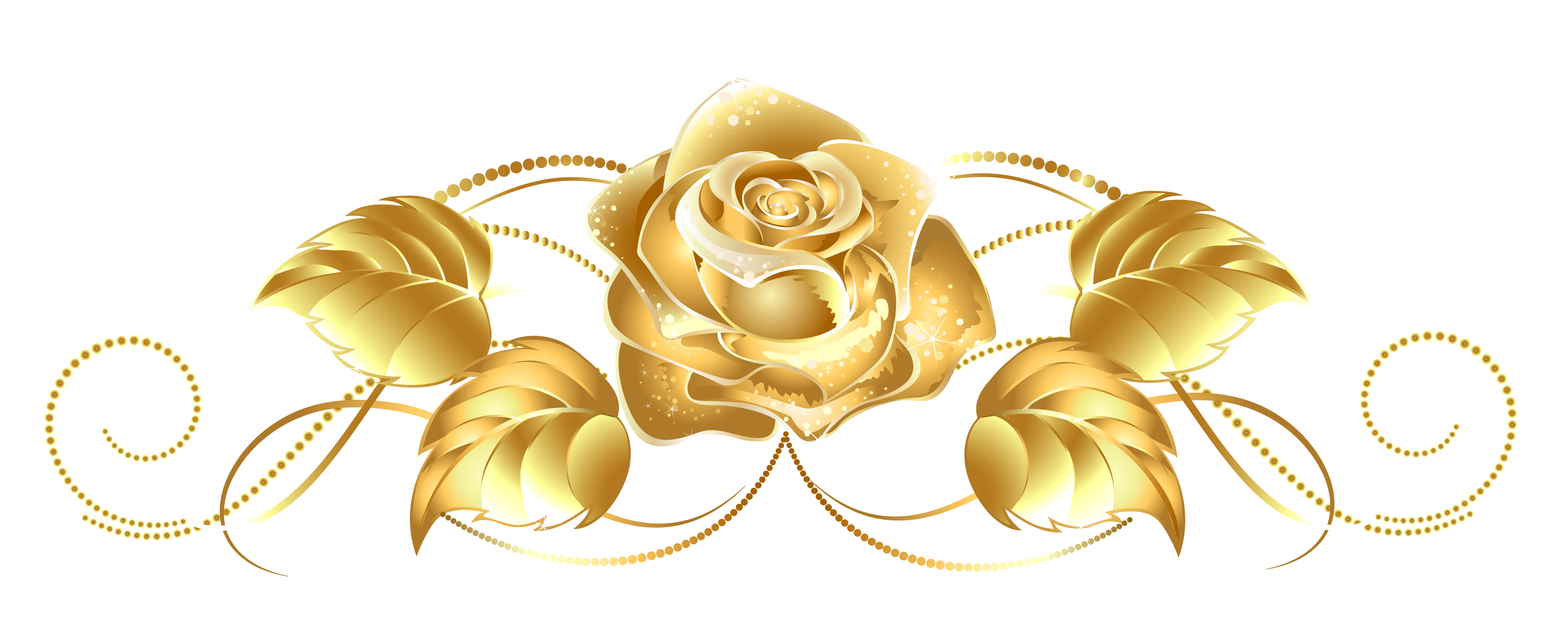 Золотая роза бесплатно PNG Image