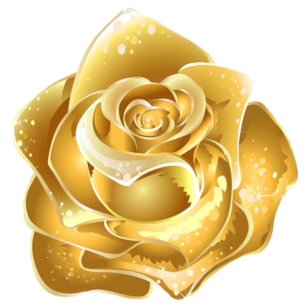 Golden Rose PNG Image