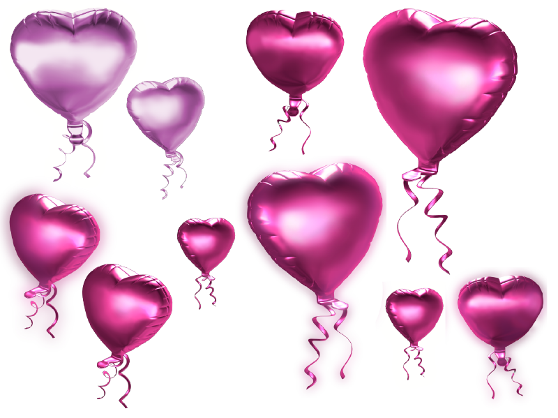 Balões de coração Imagem transparente