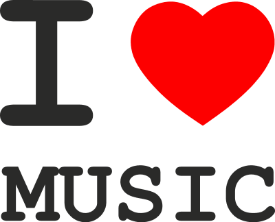 I Love Music PNG High-Quality Image