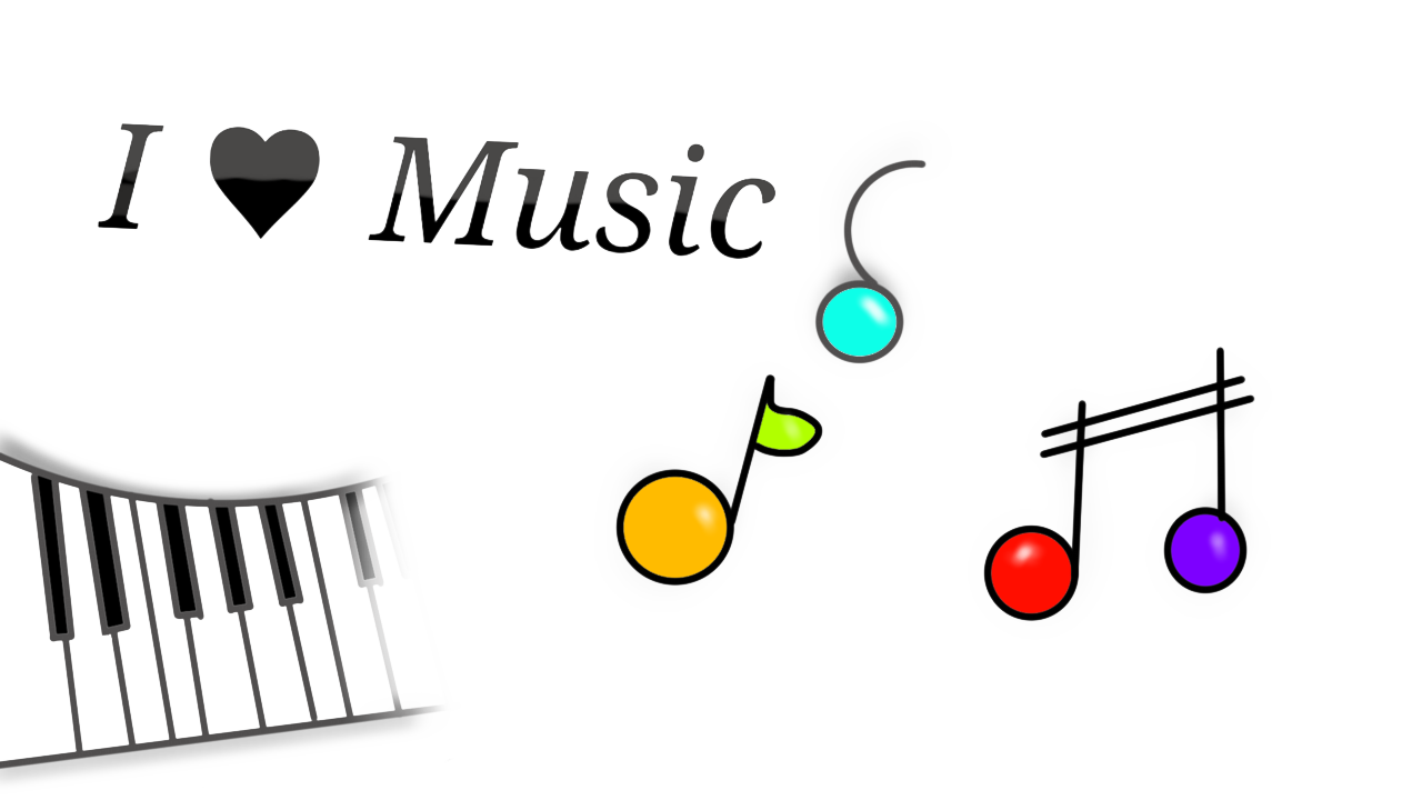 I Love Music PNG Photo