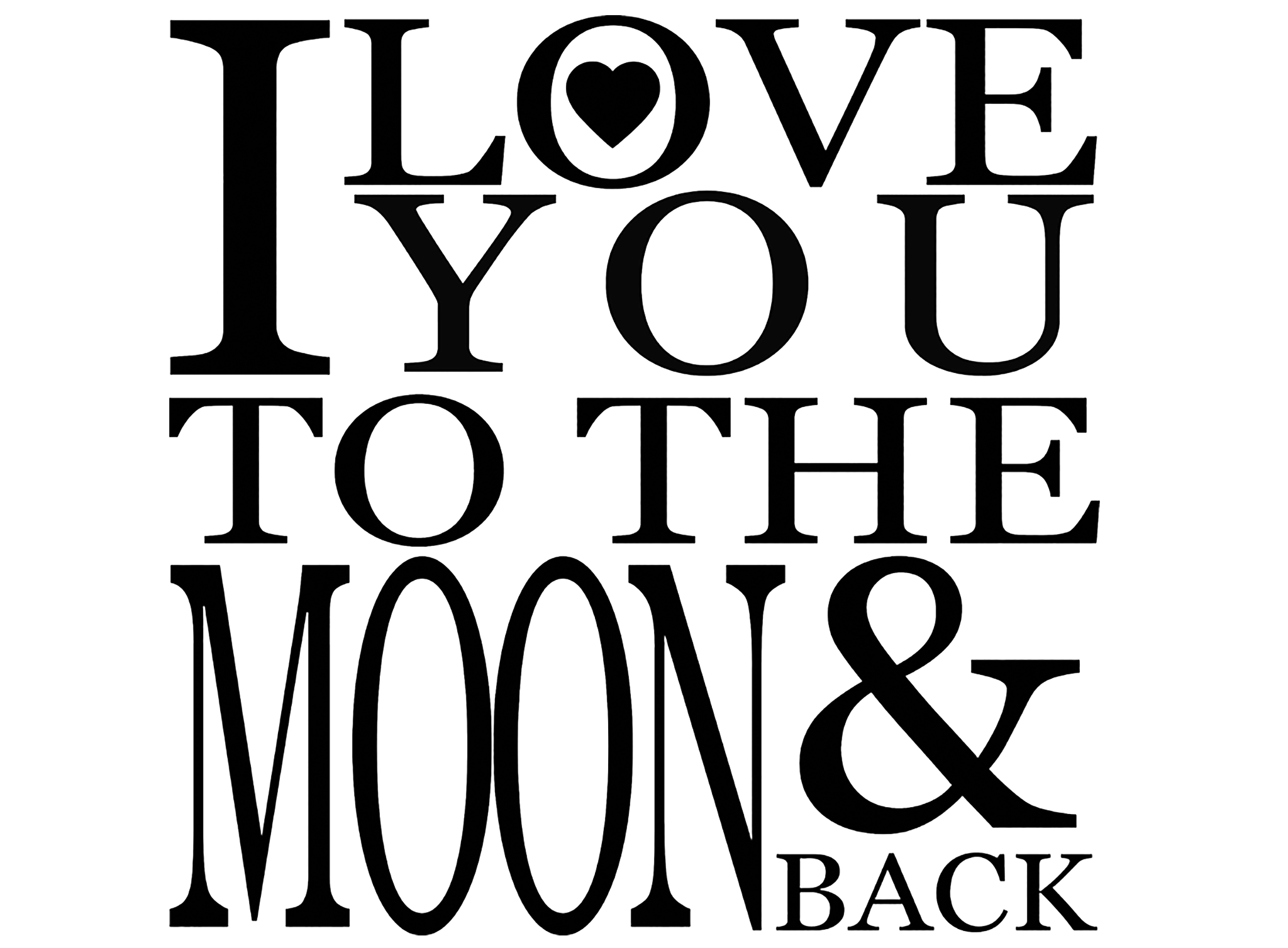 Te amo a la luna y la imagen de la imagen de PNG