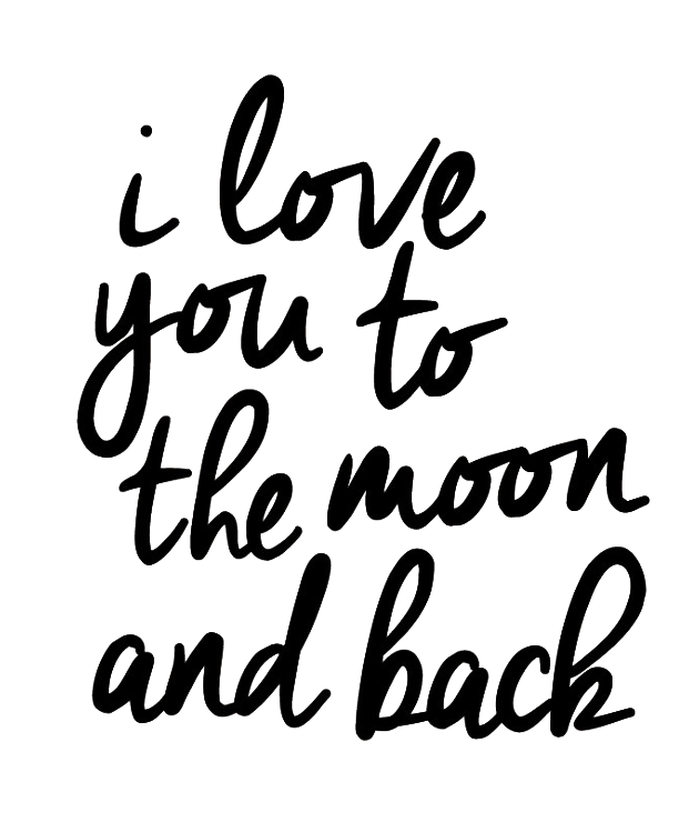 I Love You To The Moon And Back PNG Picture