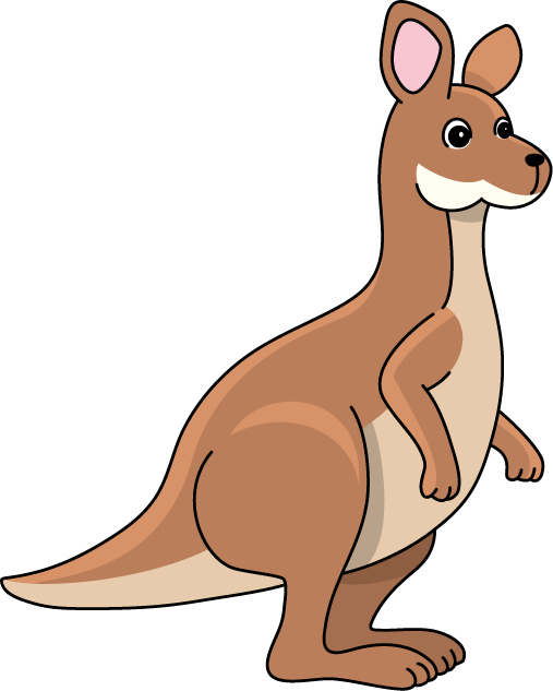 Kangaroo Kartun PNG Gambar Latar Belakang