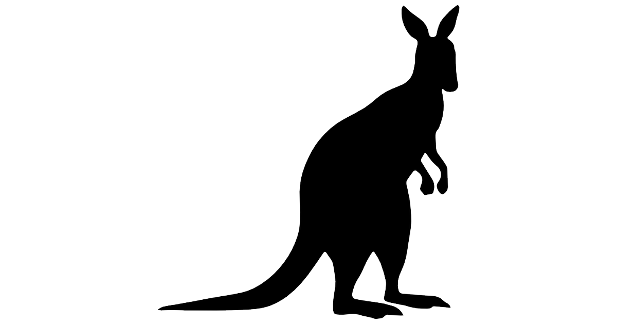 Kangaroo силуэт PNG изображения фон