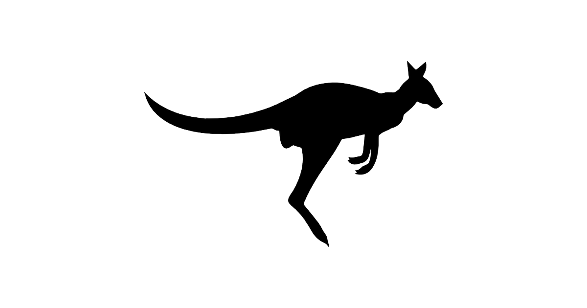 Kangourou silhouette PNG image Transparente image