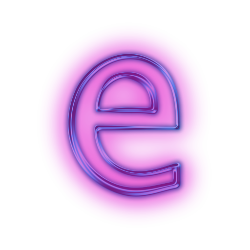 Letter e PNG Afbeelding