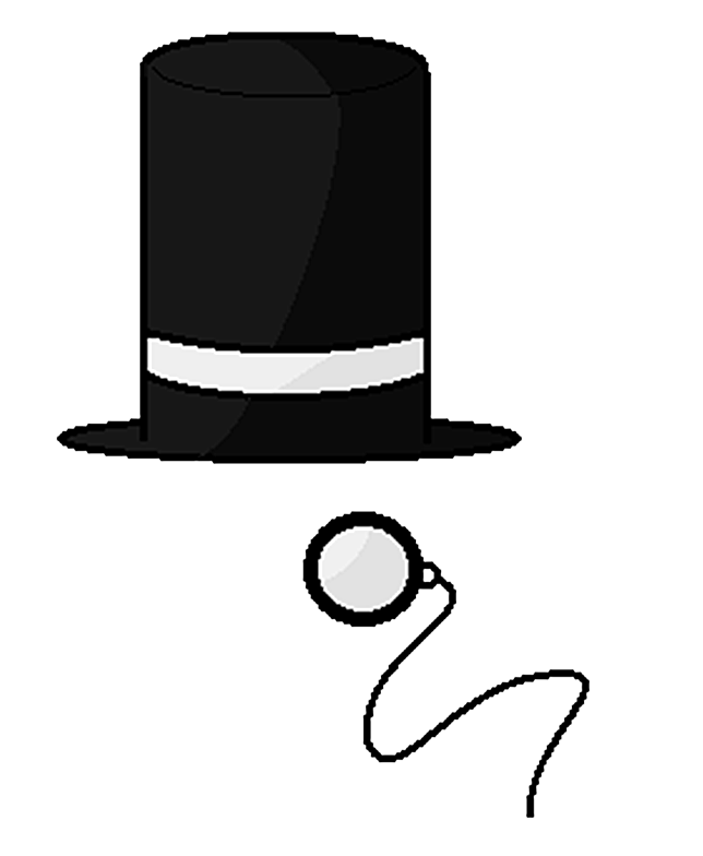 Monocle top hat PNG photo