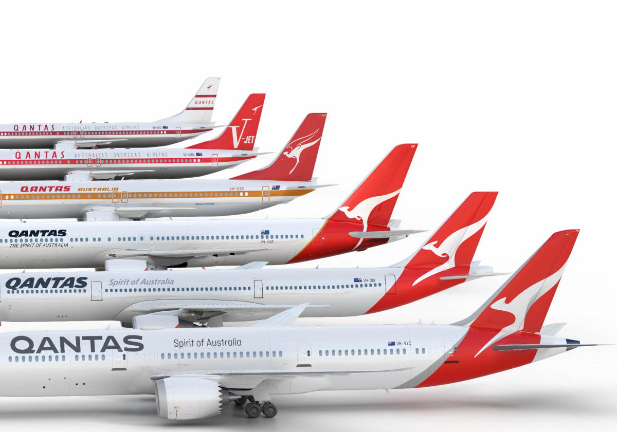 Qantas-vliegtuig PNG Download Afbeelding
