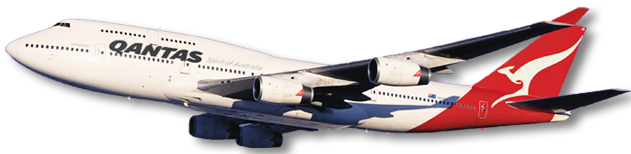 Qantas vliegtuig PNG-Afbeelding