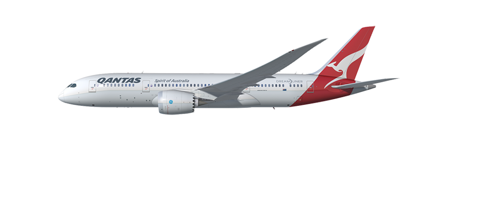 Qantas vliegtuig Transparante achtergrond PNG