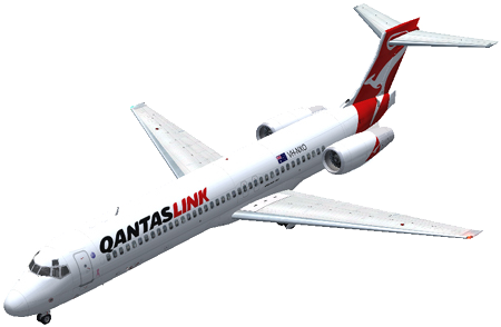 Imagen Transparente de avión de Qantas