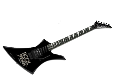Imagem transparente da guitarra da rocha