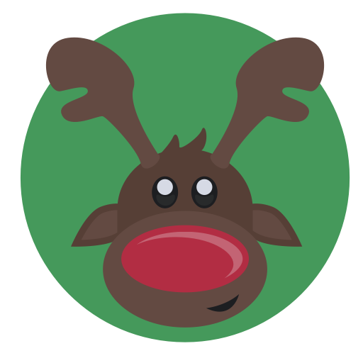 Rudolph de rode nosed rendier PNG Foto