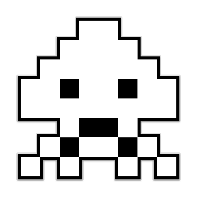 Space invaders alien PNG latar belakang Gambar