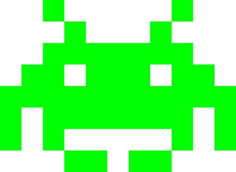 Space Invaders Alien PNG Photo