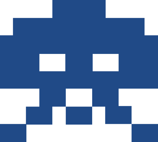 Space invaders alien PNG Gambar