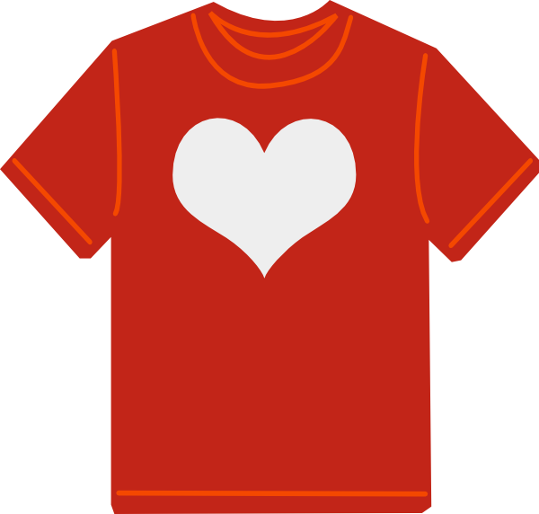T-shirt met een hart PNG Pic