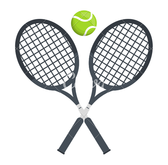 Ballon de tennis et raquette PNG Image Fond