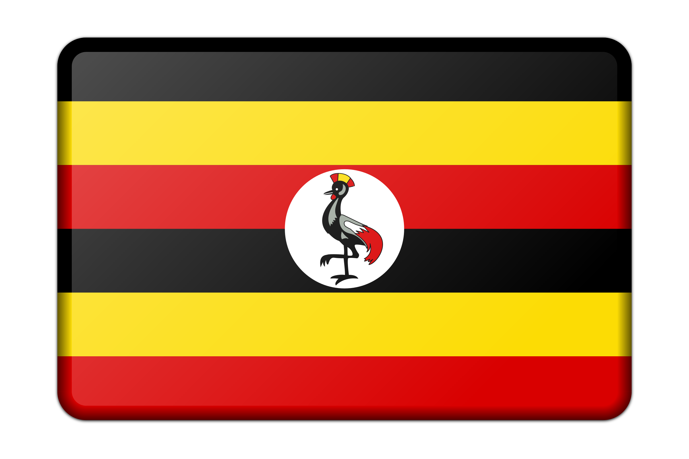 Uganda Flag PNG Transparent Image