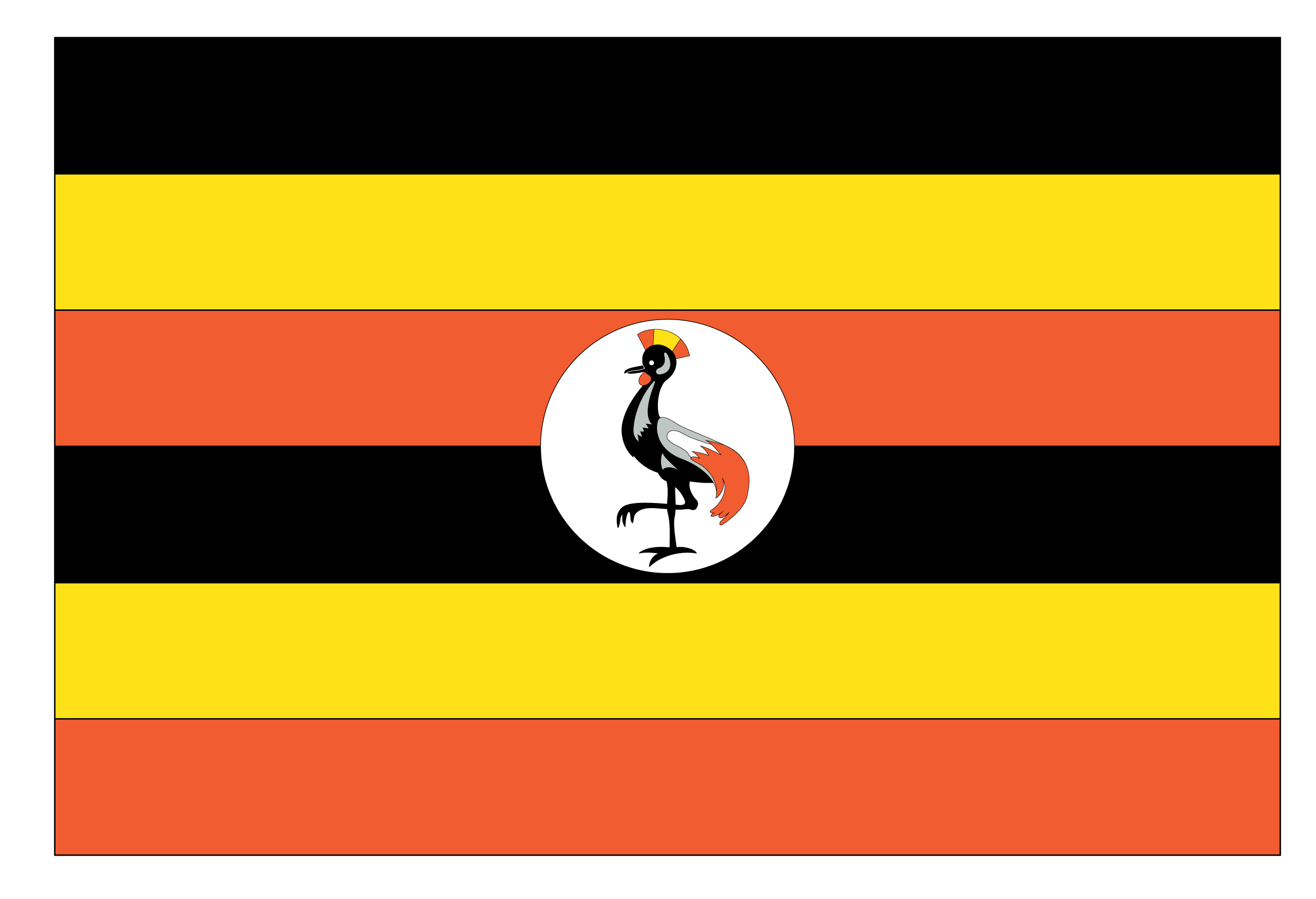 علم أوغندا صورة شفافة