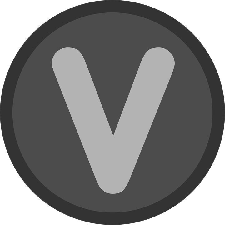 V Dalam lingkaran PNG Gambar Transparan